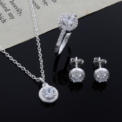 New Christmas gift noble silver fashion elegant women classic shiny crystal