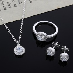 New Christmas gift noble silver fashion elegant women classic shiny crystal