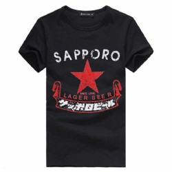 חולצה שרוול קצר לגבר עם הדפס SAPPORO