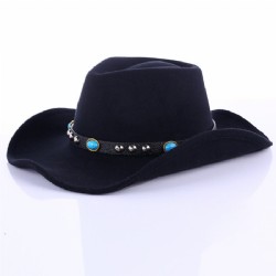 Western Cowboy Hat For Women Men Vintage Retro Wide Brim