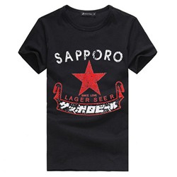 חולצה שרוול קצר לגבר עם הדפס SAPPORO